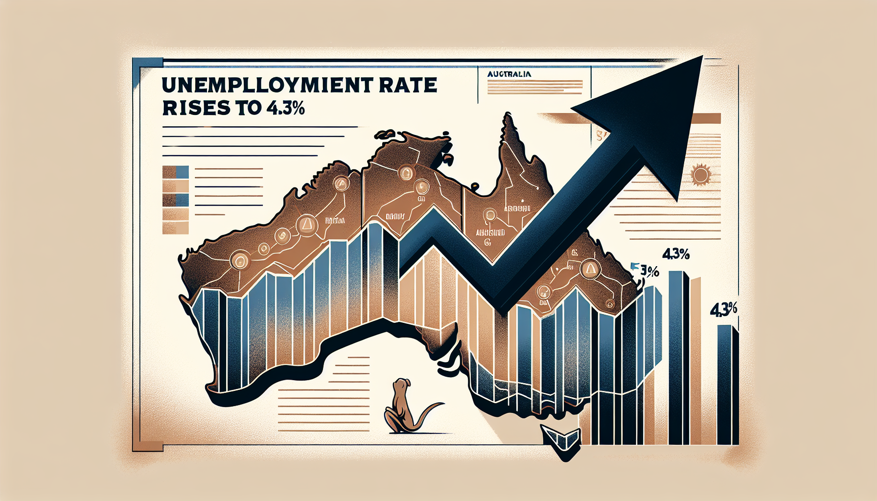 Australia's June Unemployment Rate Rises to 4.3%