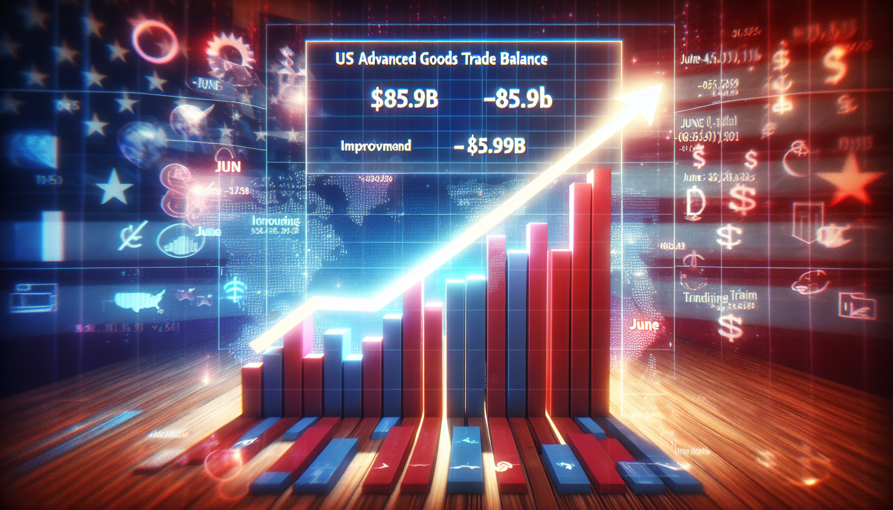 US Advanced Goods Trade Balance for June Shows Improvement at $-85.99B